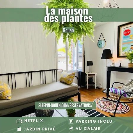Hébergement de vacances La Maison Des Plantes, Charmante, Atypique Et Cosy Pour 4 Personnes Avec Parking Et Jardin *