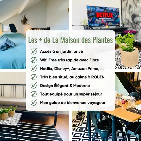 Hébergement de vacances La Maison Des Plantes, Charmante, Atypique Et Cosy Pour 4 Personnes Avec Parking Et Jardin