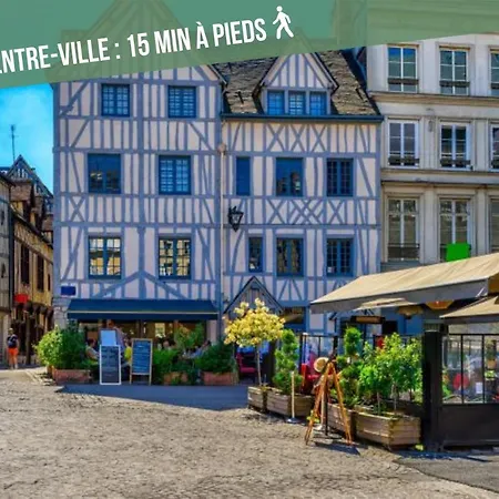 La Maison Des Plantes, Charmante, Atypique Et Cosy Pour 4 Personnes Avec Parking Et Jardin 度假居 鲁昂