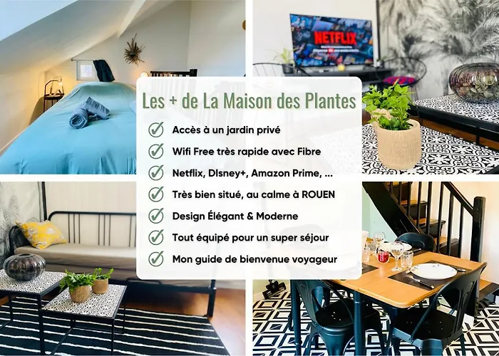 度假居 La Maison Des Plantes, Charmante, Atypique Et Cosy Pour 4 Personnes Avec Parking Et Jardin